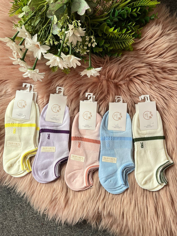 5 pairs Combo Low Ankle Socks For Women